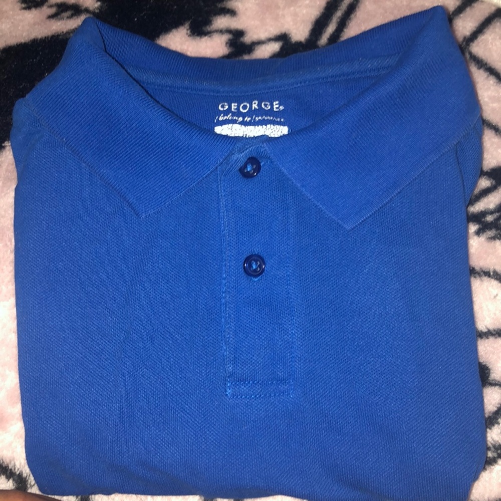 Blue school uniform shirt